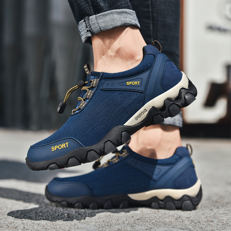 Outdoor Men's Hiking Shoes Waterproof Canvas Casual