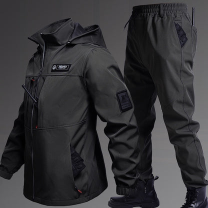 Herbst- und Winter-Fleece-gefütterte wasserdichte Jacke Anzug
