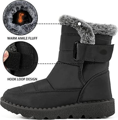 Winter Schnee Stiefel Warme Plüsch Plattform Stiefel Wasserdichte Klettschuhe