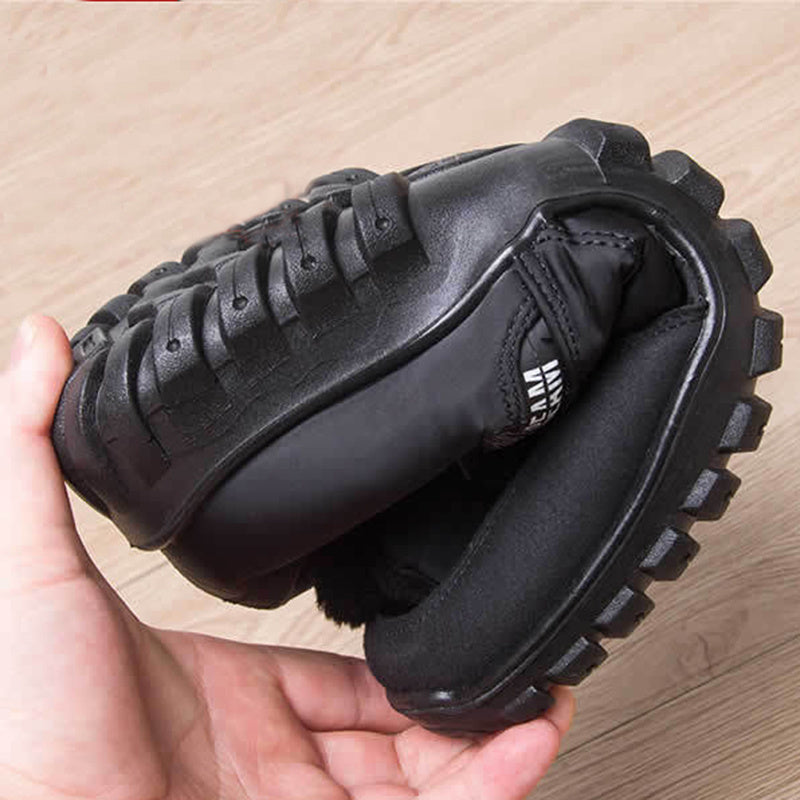 Winterstiefel für Männer wasserdicht warme Schuhe mit Plüsch-Reißverschluss-Design