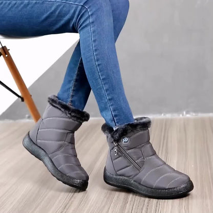 Wasserdichte Schneestiefel Plüsch Warme Winterschuhe Legere Leichte Knöchelstiefel