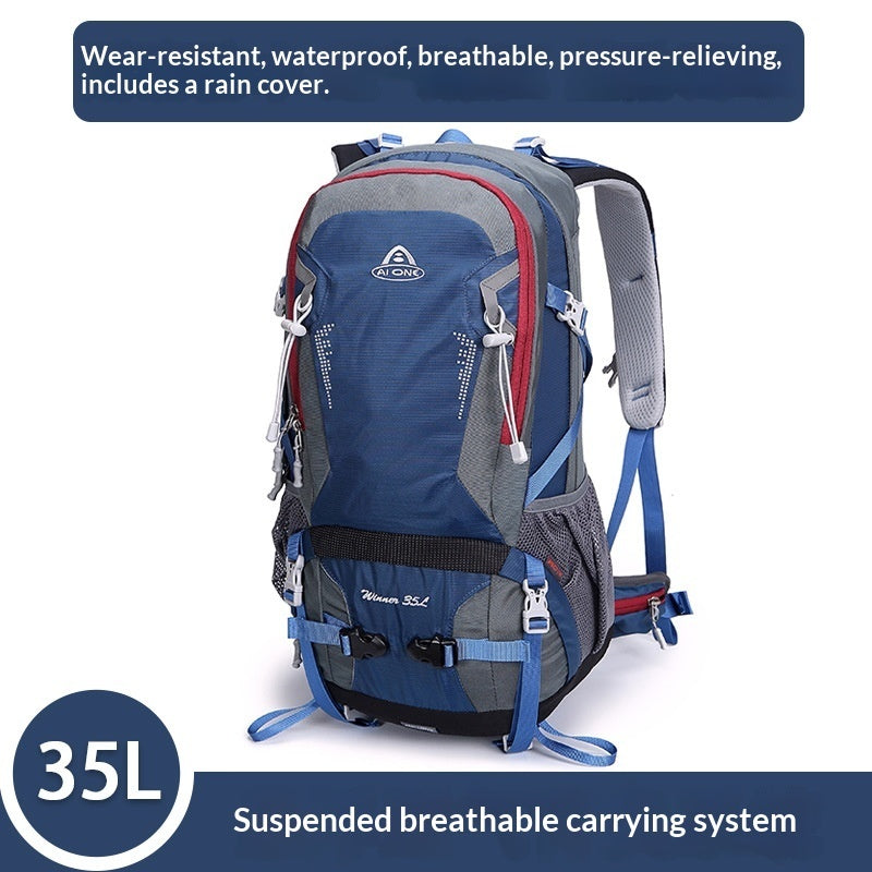 Ai Wang Outdoor Sports Wander- und Trekking-Multifunktionsrucksack aus ultraleichtem Oxford-Gewebe, Unisex, 35 Liter Fassungsvermögen