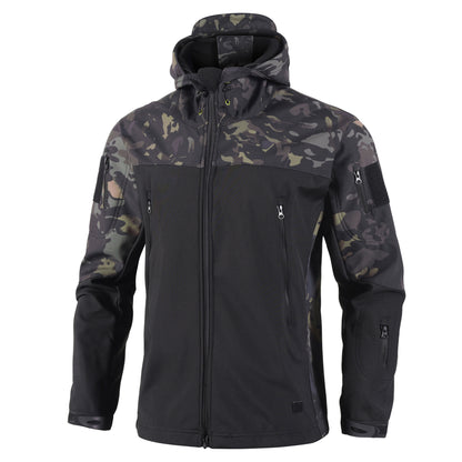 Wasserdichte Softshell-Jacke Haifischhaut-Optik - Winddicht Outdoor Reitjacke
