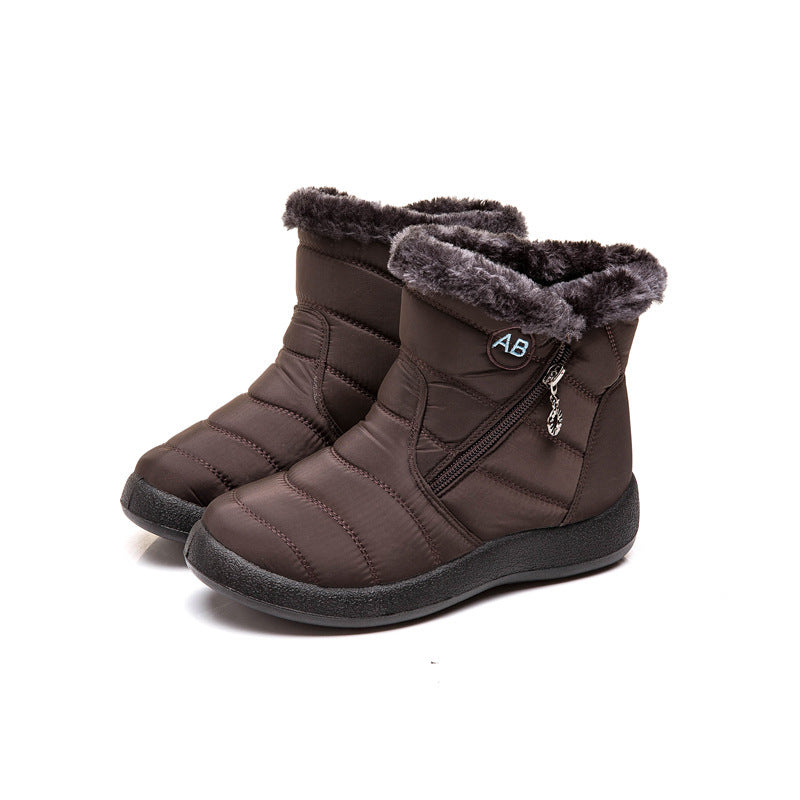 Wasserdichte Schneestiefel Plüsch Warme Winterschuhe Legere Leichte Knöchelstiefel