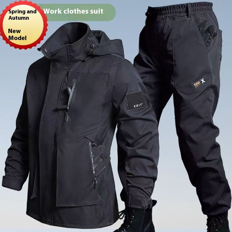 Herbst- und Winter-Fleece-gefütterte wasserdichte Jacke Anzug