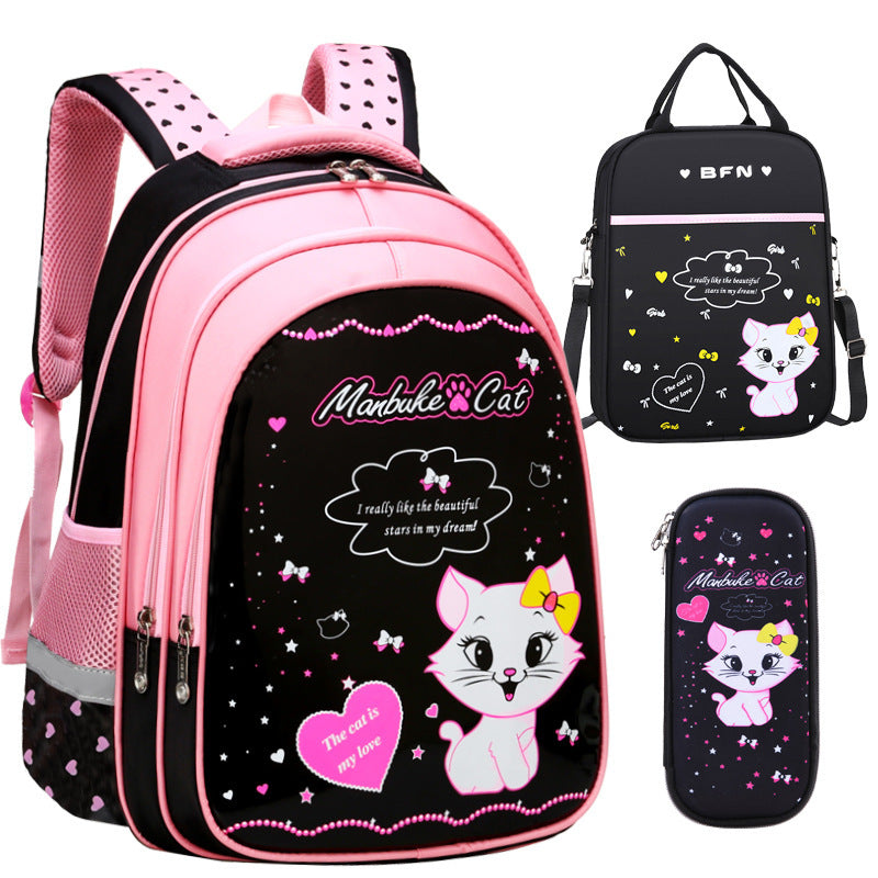 Kinder Schule Nette Katze Druck Rucksack